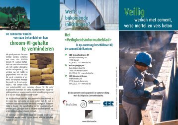 Veilig werken met cement, verse mortel en beton - Febelcem