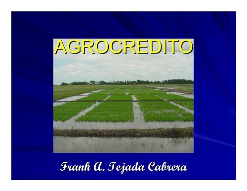 AGROCREDITO - CEDAF