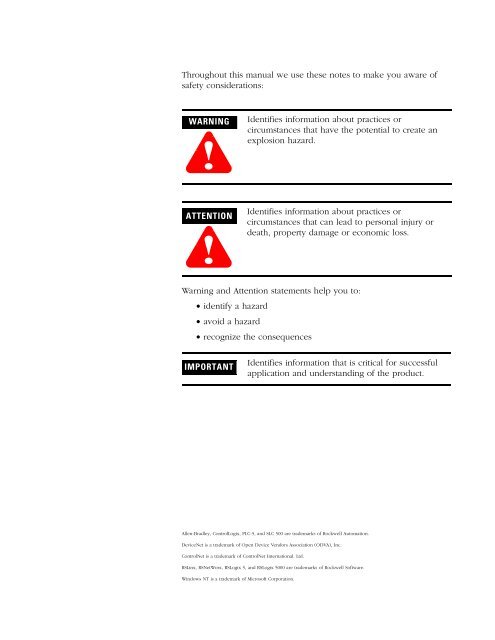 ControlNet-to-DeviceNet Linking Device User Manual, 1788 ...