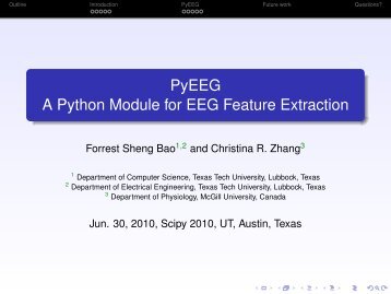 PyEEG A Python Module for EEG Feature Extraction - SciPy ...