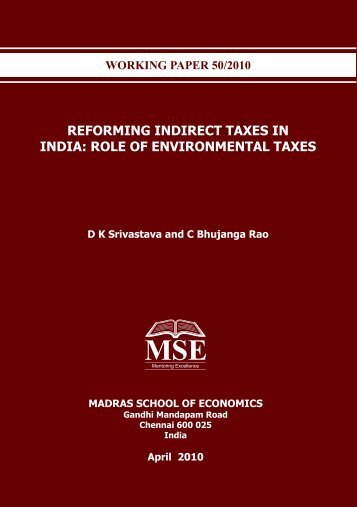 Accounting for India's Forest Wealth - Madras School of Economics