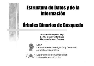 Estructura de Datos y de la InformaciÃ³n Ãrboles ... - QueGrande