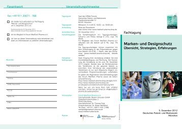 Programmflyer - Forum MedTech Pharma eV