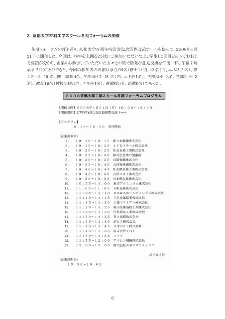 京都大学材料工学スクール - 京都大学大学院 工学研究科 材料工学専攻