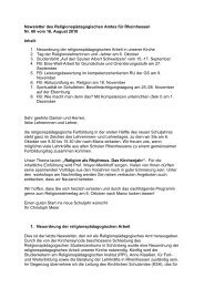 Newsletter - Kirchliches Schulamt Mainz