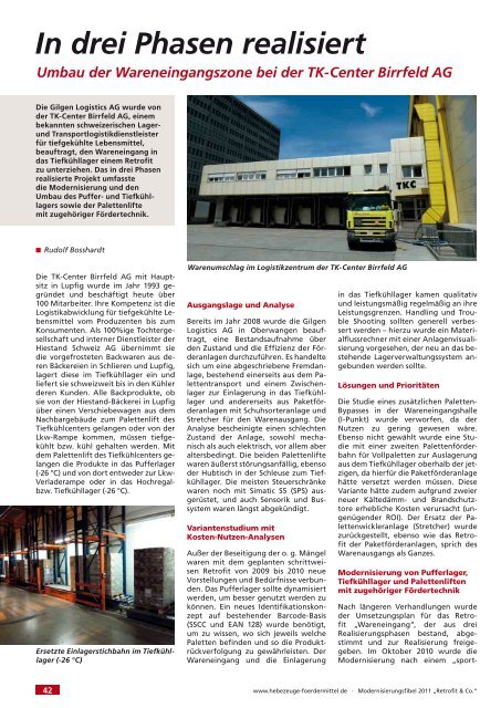 Pressebericht - Gilgen Logistics AG