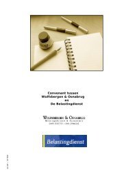 Convenant Belastingdienst / Wolfsbergen & Osnabrug