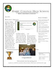 hchs newsletter march 2011 - Harry Collinge High School