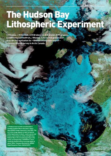 The Hudson Bay Lithospheric Experiment - University of Bristol