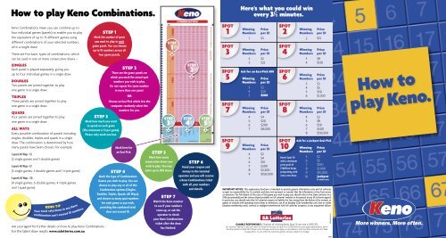 Keno past winning numbers