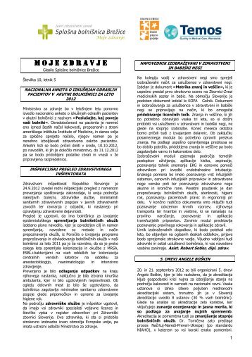 Moje zdravje št. 10/2012 - Splošna bolnišnica Brežice