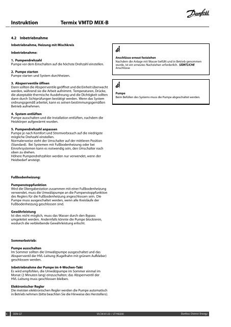 Instruktion Termix VMTD MIX-B - FernwÃ¤rme-Komponenten