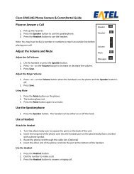 Cisco SPA514G Phone Feature & CommPortal Guide ... - EATEL.com