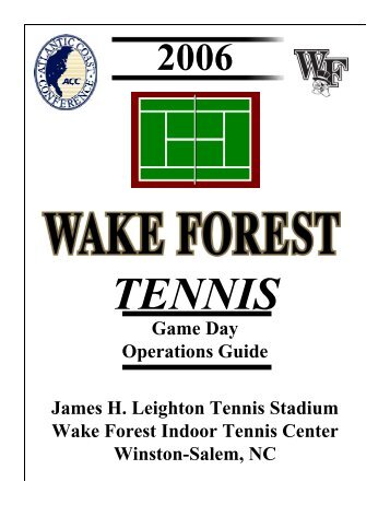 Game Day Operations Guide James H. Leighton Tennis Stadium ...