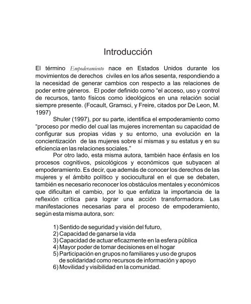 Instrumento para medir el empoderamiento de la mujer