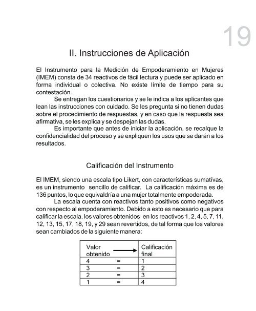 Instrumento para medir el empoderamiento de la mujer