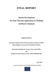 FINAL REPORT Market Development for Solar Thermal Applications ...