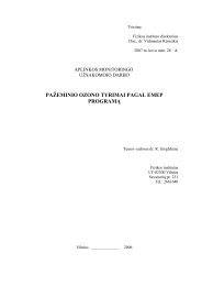 2006 metų tyrimų rezultatų analizės ataskaita - Aplinkos apsaugos ...