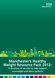 Manchester's Healthy Weight Resource Pack 2012: - NHS Manchester