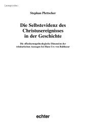 Stephan Plettscher Die Selbstevidenz des ... - Echter Verlag