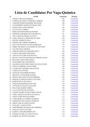 Lista de Candidatos Por Vaga-QuÃƒÂ­mica - SEAD