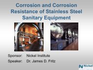 Corrosion and Corrosion Resistance of Stainless Steel Sanitary ...