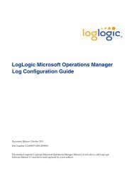 LogLogic Microsoft Operations Manager Log Configuration Guide