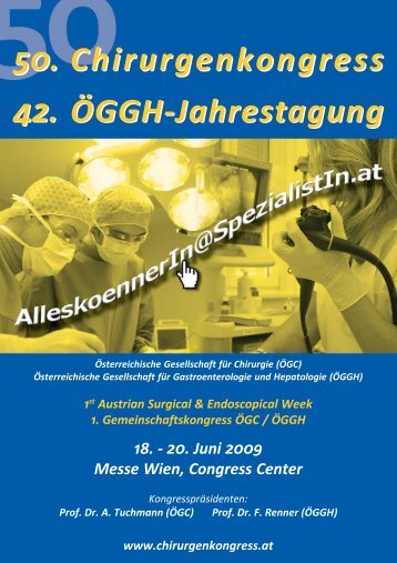 50. Chirurgenkongress 42. ÖGGH-Jahrestagung ÖGGH ...