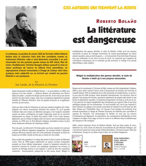 NumÃ©ro 65 - Le libraire