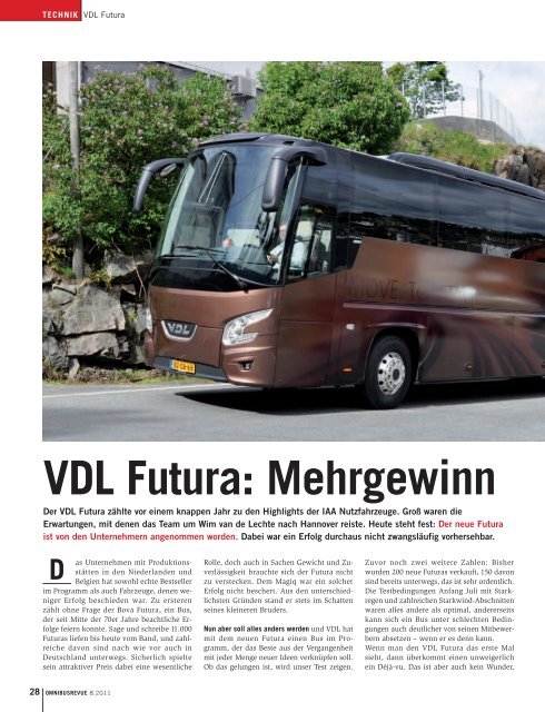 D vDL Futura: mehrgewinn - Omnibusvertrieb Ost