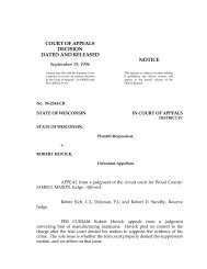 State v. Robert Hovick - Wisconsin Court System