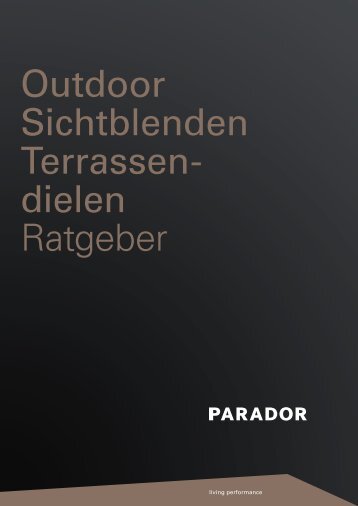 Parador Sichtblenden/Terrassendielen Ratgeber - Sperrholz-Beck ...