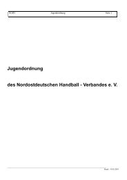 Jugendordnung des Nordostdeutschen Handball ... - Nohv