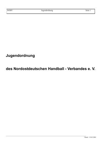 Jugendordnung des Nordostdeutschen Handball ... - Nohv