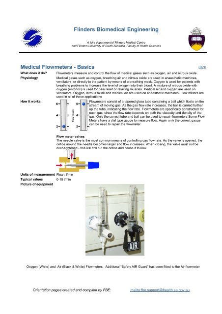 Flinders Biomedical Engineering Equipment Orientation