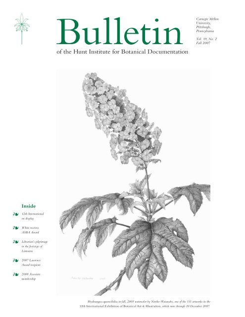 Volume 19, No. 2. 2007. - Hunt Institute for Botanical Documentation