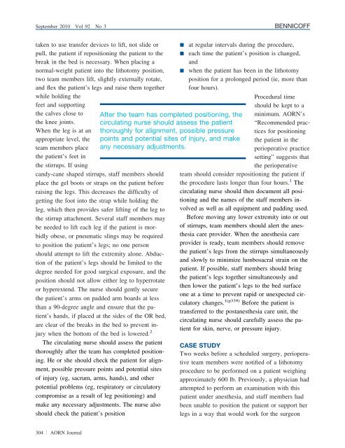 Perioperative Care of the Morbidly Obese Patient in the ... - AORN