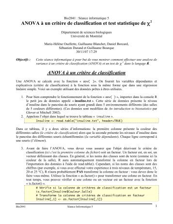 ANOVA Ã  un critÃ¨re de classification - UniversitÃ© de MontrÃ©al