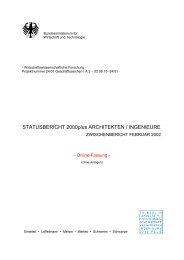 STATUSBERICHT 2000plus ARCHITEKTEN / INGENIEURE