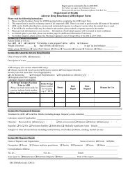 Department of Health Adverse Drug Reactions (ADR) Report Form