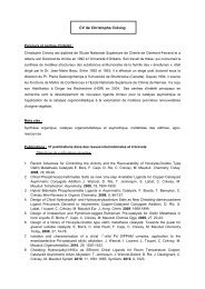 CV de Christophe Crévisy - ENSCR - Ecole Nationale Supérieure ...