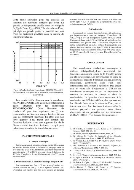 l'hydroxyle de trimethylammonium, fonctions ioniques de ...