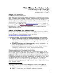 Syllabus U.S. Constitution (POS 222) - Glendale Community College
