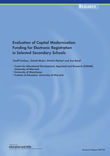 Evaluation of Capital Modernisation Funding for Electronic ...