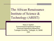 The African Renaissance Institute of Science & Technology (ARIST)