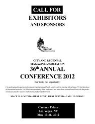 details - City and Regional Magazine Association