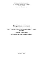 3-letnie studia pierwszego stopnia, specjalnoÅÄ - Uniwersytet ...