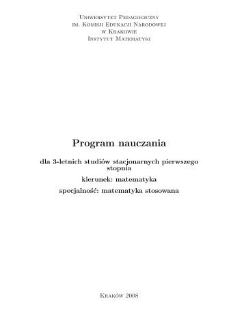 3-letnie studia pierwszego stopnia, specjalnoÅÄ - Uniwersytet ...