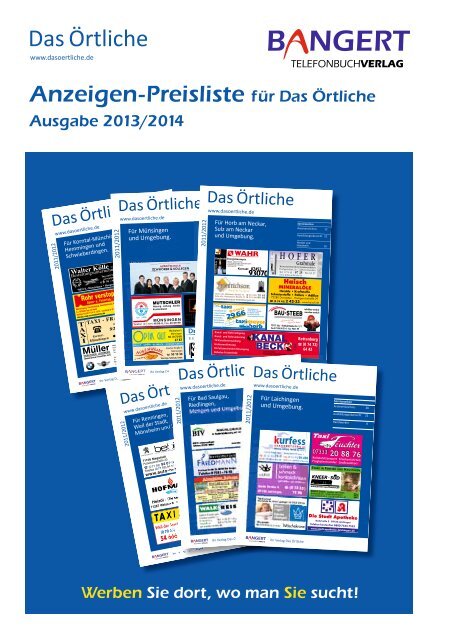 www.bangert.de Tel. 0 71 59/93 21 - Telefonbuchverlag Bangert KG