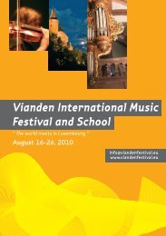 Vianden International Music Festival and School - Naturpark Our